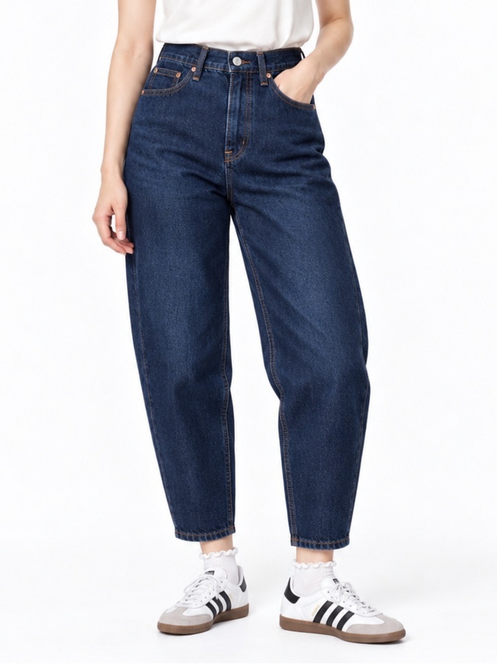 🦅 American Eagle Outfitters Dark Indigo Barrel Jeans